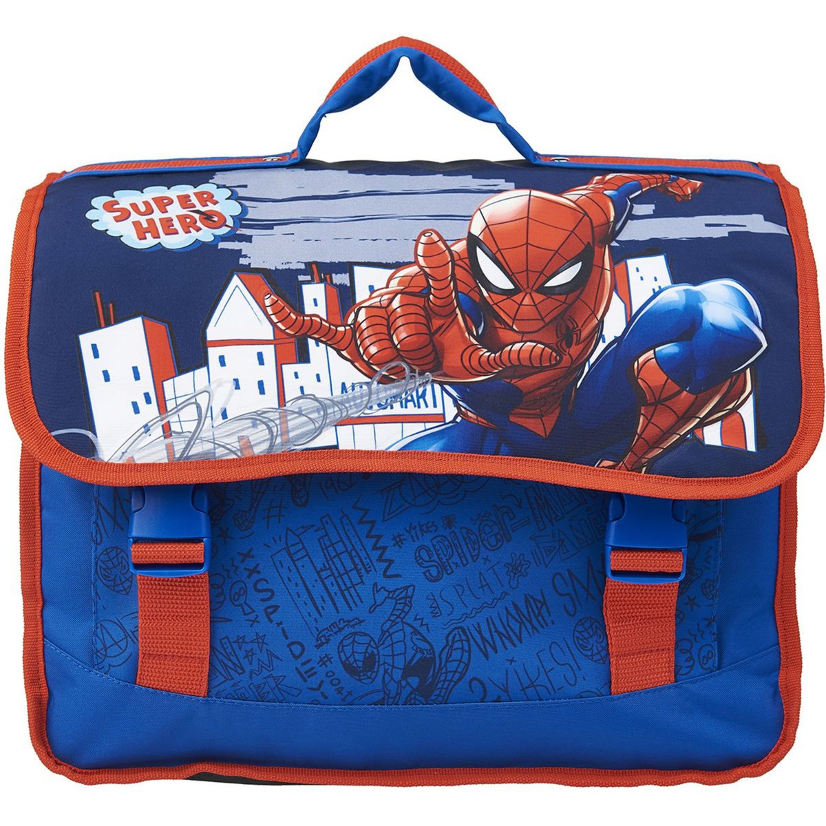 MARVEL Cartable 38 cm CP/CE1/CE2 bleu et rouge Spiderman