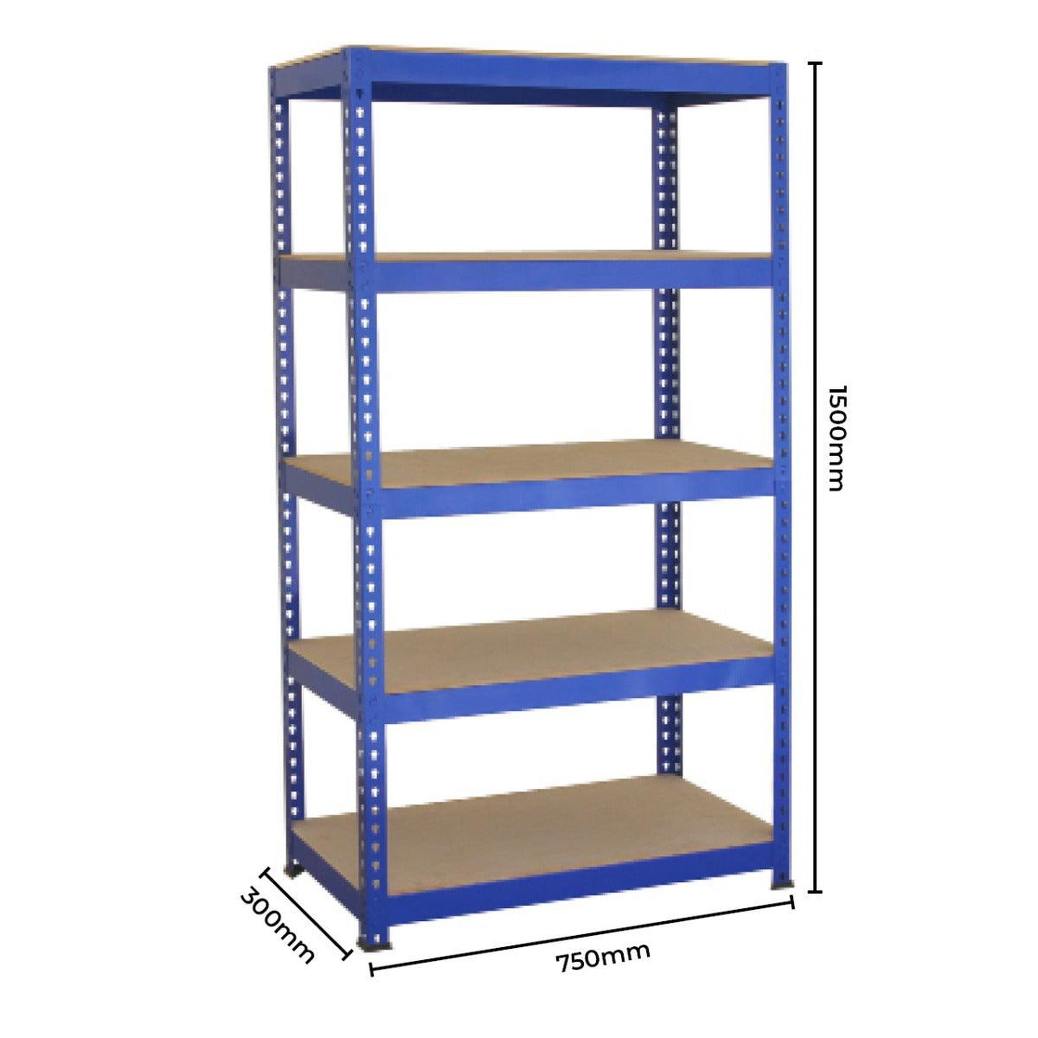 Voir la diapositive 5 : MONSTER RACKING 2 rayonnages t-rax en acier bleu 75cm x 150cm x 30cm