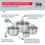 Voir la diapositive 3 : ELO Ensemble de 2 Poêles de cuisson 28 et 32 cm et 4 faitouts 12, 16, 20 et 24 cm Elo Profi Brillant