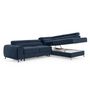 Voir la diapositive 5 : BEST MOBILIER Talisay - canapé d'angle droit - 5 places - convertible avec coffre - en velours