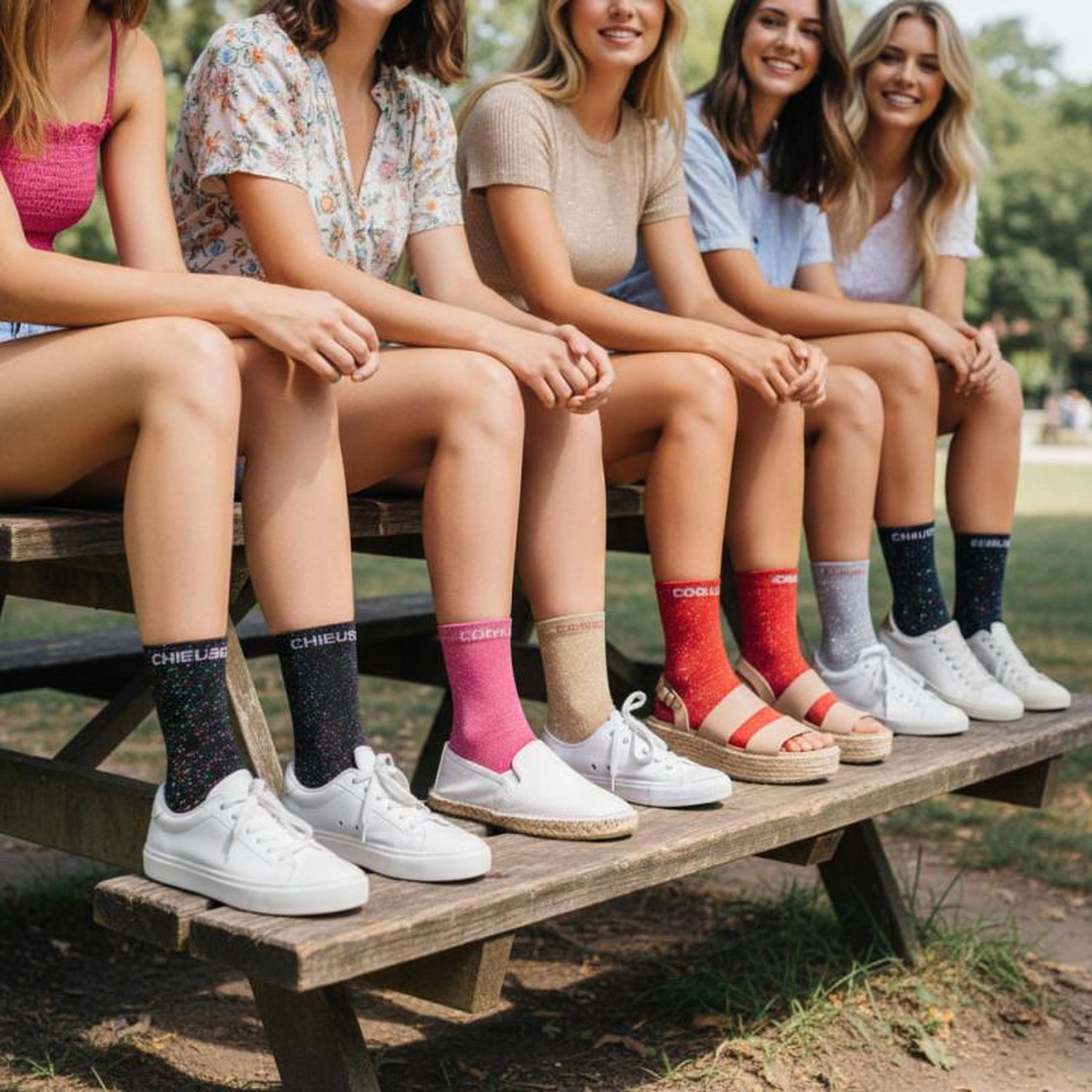 Voir la diapositive 2 : OZABI OZABI Chaussettes Femme a Paillettes Soquettes - 36/41 - Pack de 8 Paires 3443