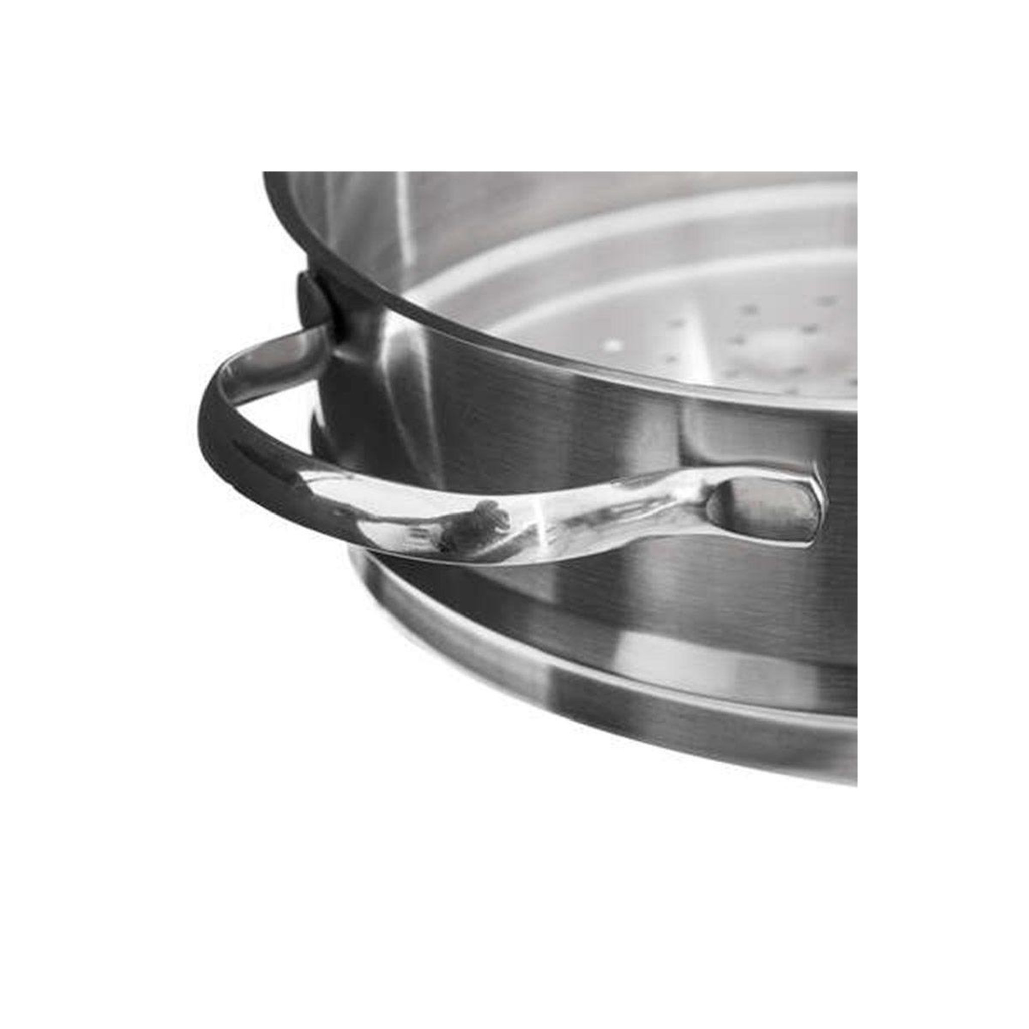Voir la diapositive 2 : FIVE Panier vapeur inox  cuisine  24cm argent