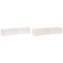 Voir la diapositive 2 : VIDAXL Jardinieres 2 pcs blanc bois de pin massif