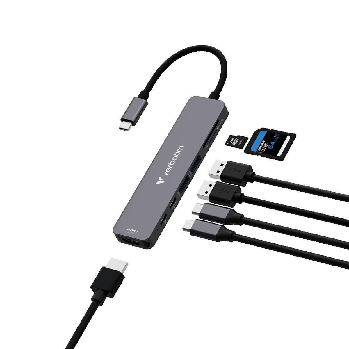 Verbatim Hub USB Verbatim Essentials Multiport avec 7 ports