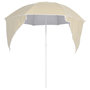 Voir la diapositive 4 : VIDAXL Parasol de plage avec parois laterales sable 215 cm