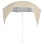 Voir la diapositive 4 : VIDAXL Parasol de plage avec parois laterales sable 215 cm