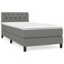 Voir la diapositive 2 : VIDAXL Sommier a lattes de lit avec matelas Gris fonce 80x200 cm Tissu