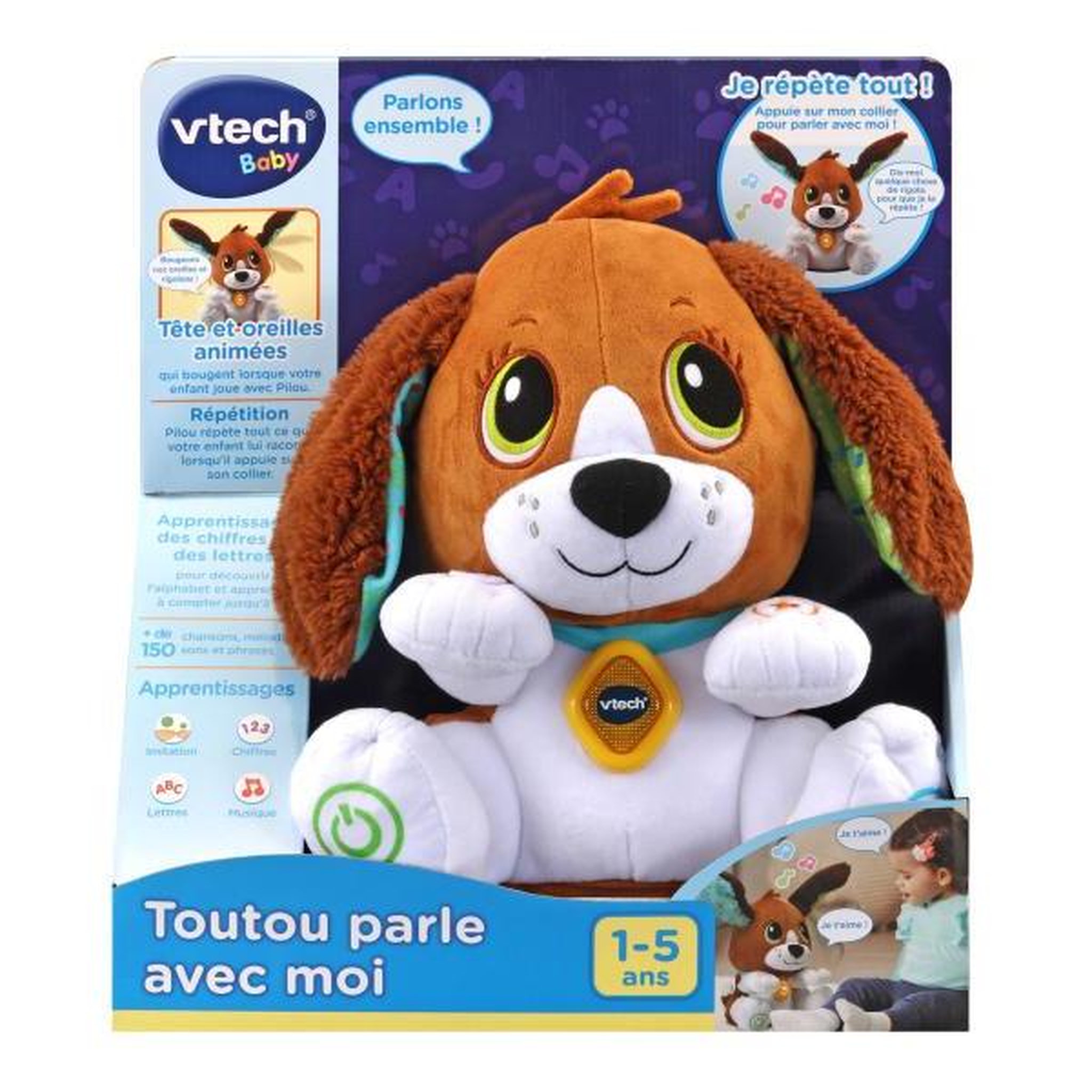 Voir la diapositive 5 : VTECH BABY VTECH BABY - Toutou parle avec moi - Brun