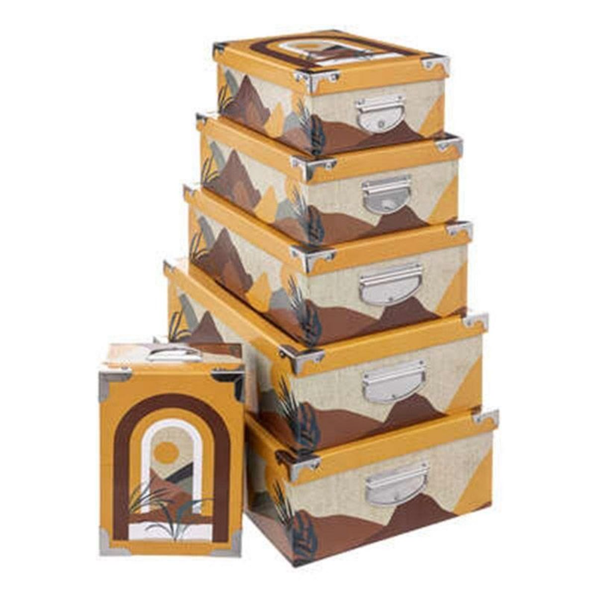  Lot de 6 Boîtes de Rangement  Oasis  48cm Multicolore