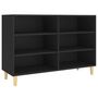 Voir la diapositive 2 : VIDAXL Buffet noir 103,5x35x70 cm bois d'ingenierie
