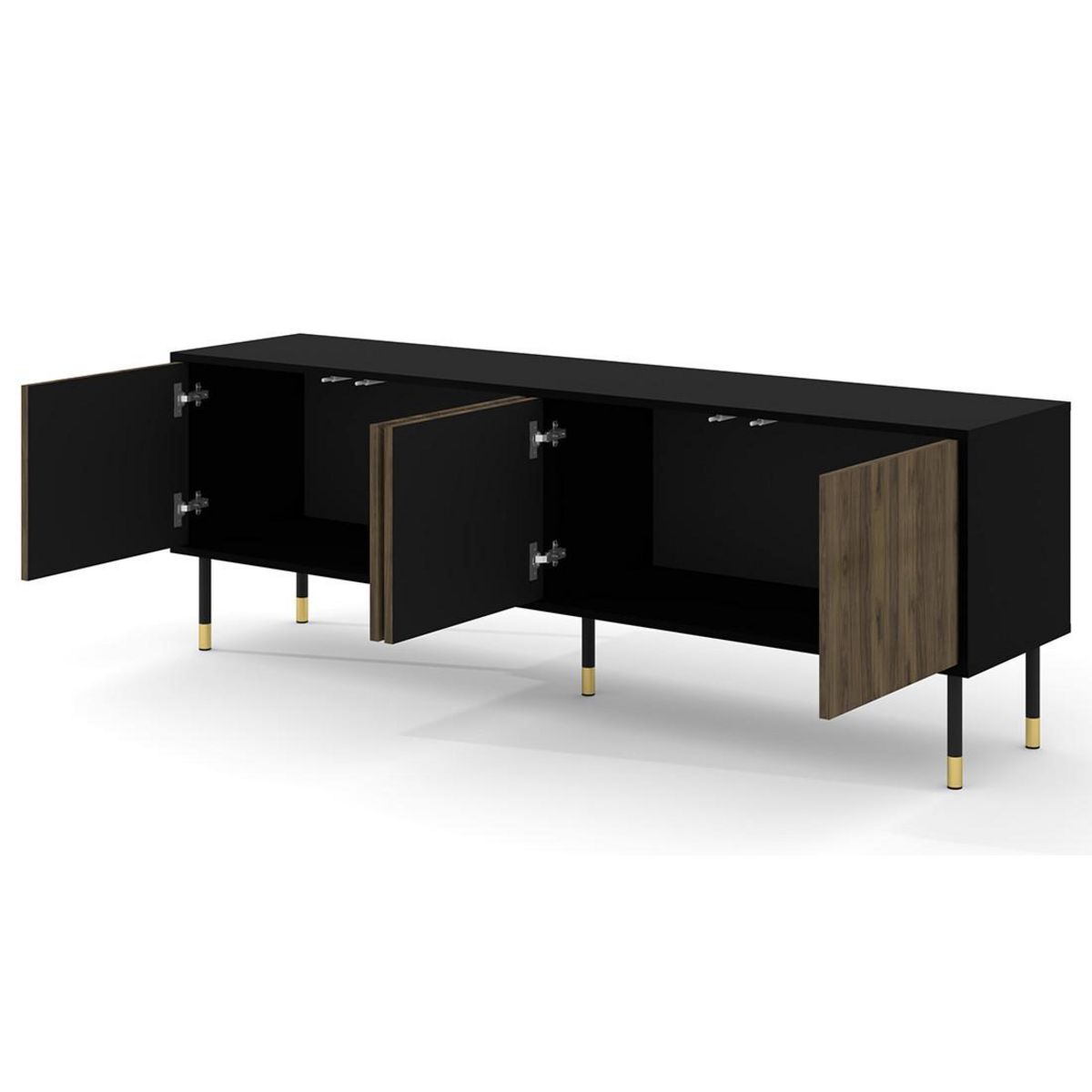 BEST MOBILIER Kirua - meuble tv - 4 portes - 180 cm