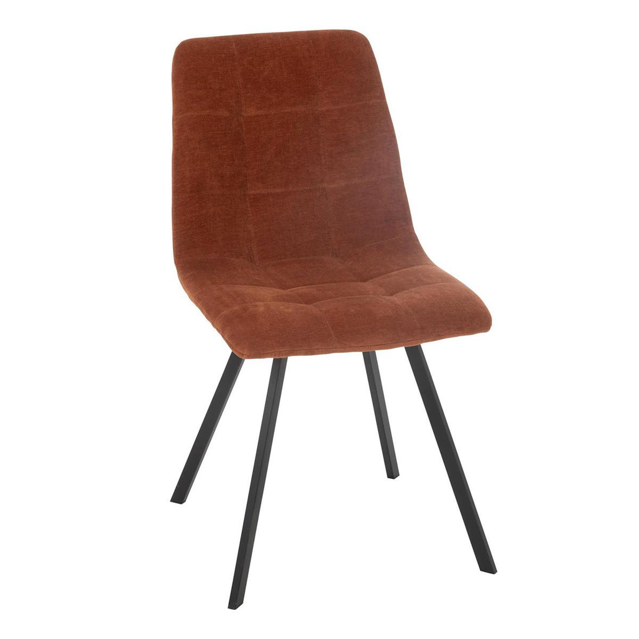 J-LINE Chaise matelassée  clark  85cm rouille
