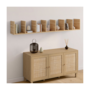 Voir la diapositive 3 : ID MARKET Etagère murale suspendue double position CHIARA 8 étagères façon hêtre 190 cm