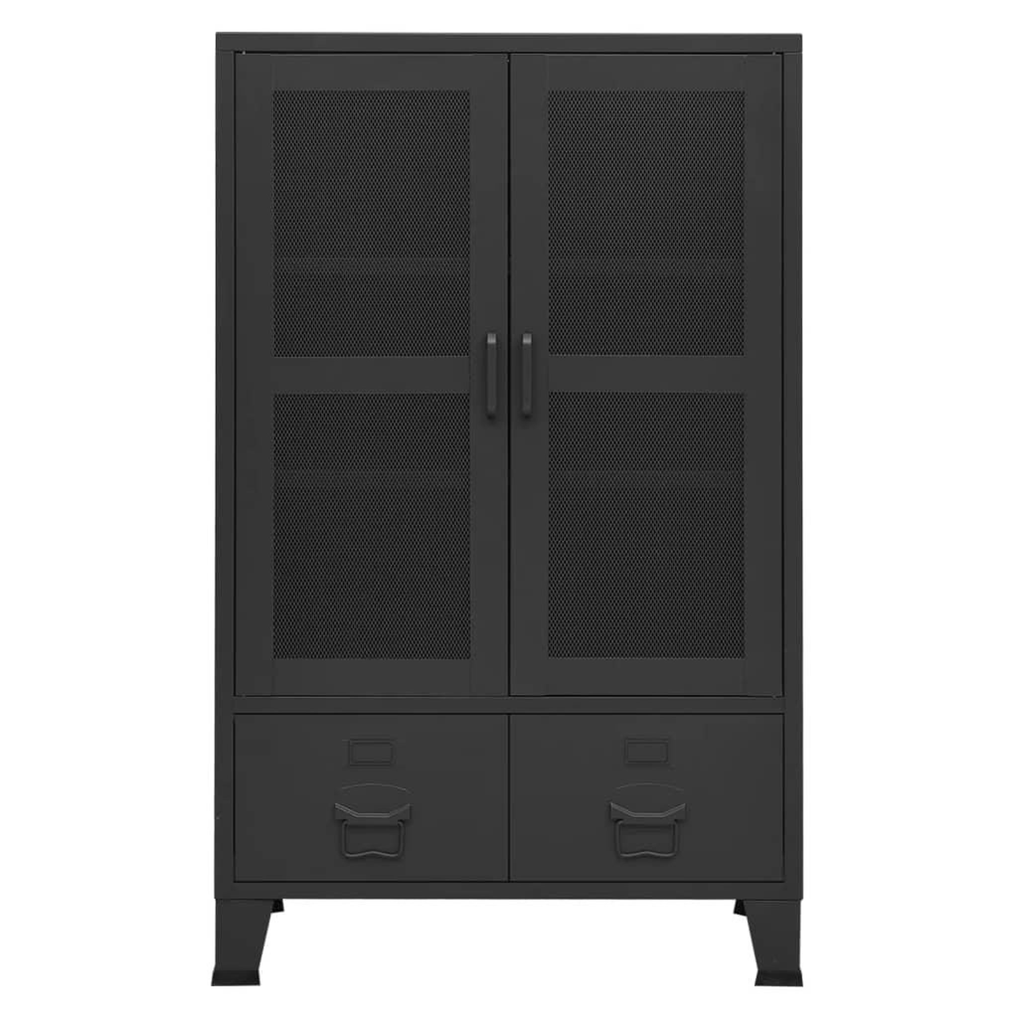 Voir la diapositive 3 : VIDAXL Coffre de rangement industriel Noir 70x40x115 cm Metal