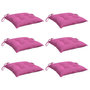 Voir la diapositive 3 : VIDAXL Coussins de chaise lot de 6 rose 40x40x7 cm tissu