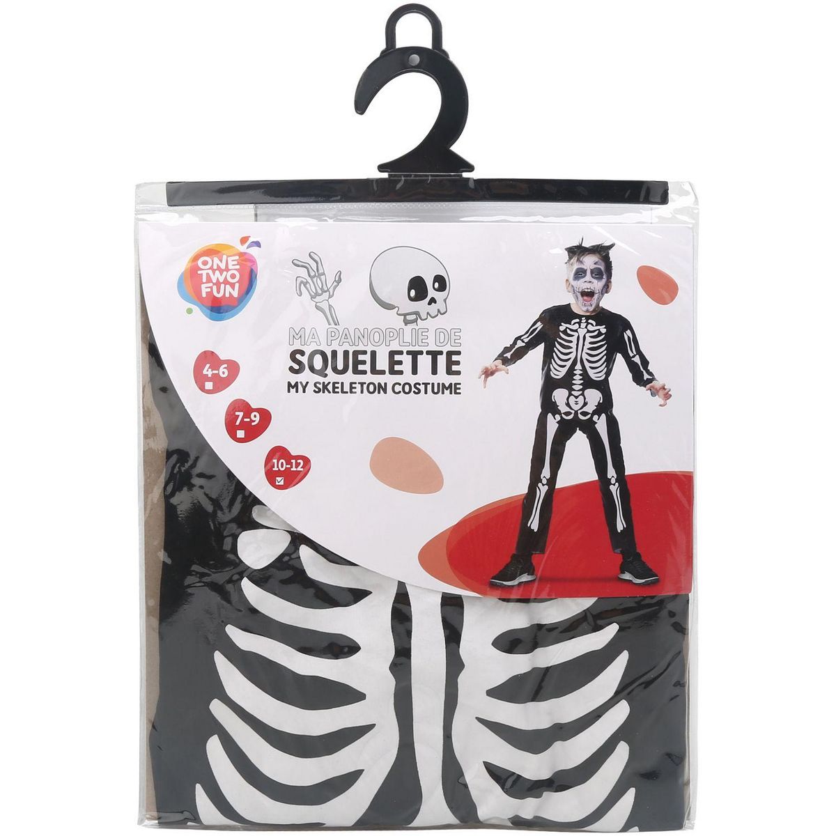 One Two Fun Déguisement de squelette Taille S