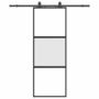 Voir la diapositive 2 : VIDAXL Porte coulissante kit quincaillerie noir 76x205 cm verre trempe