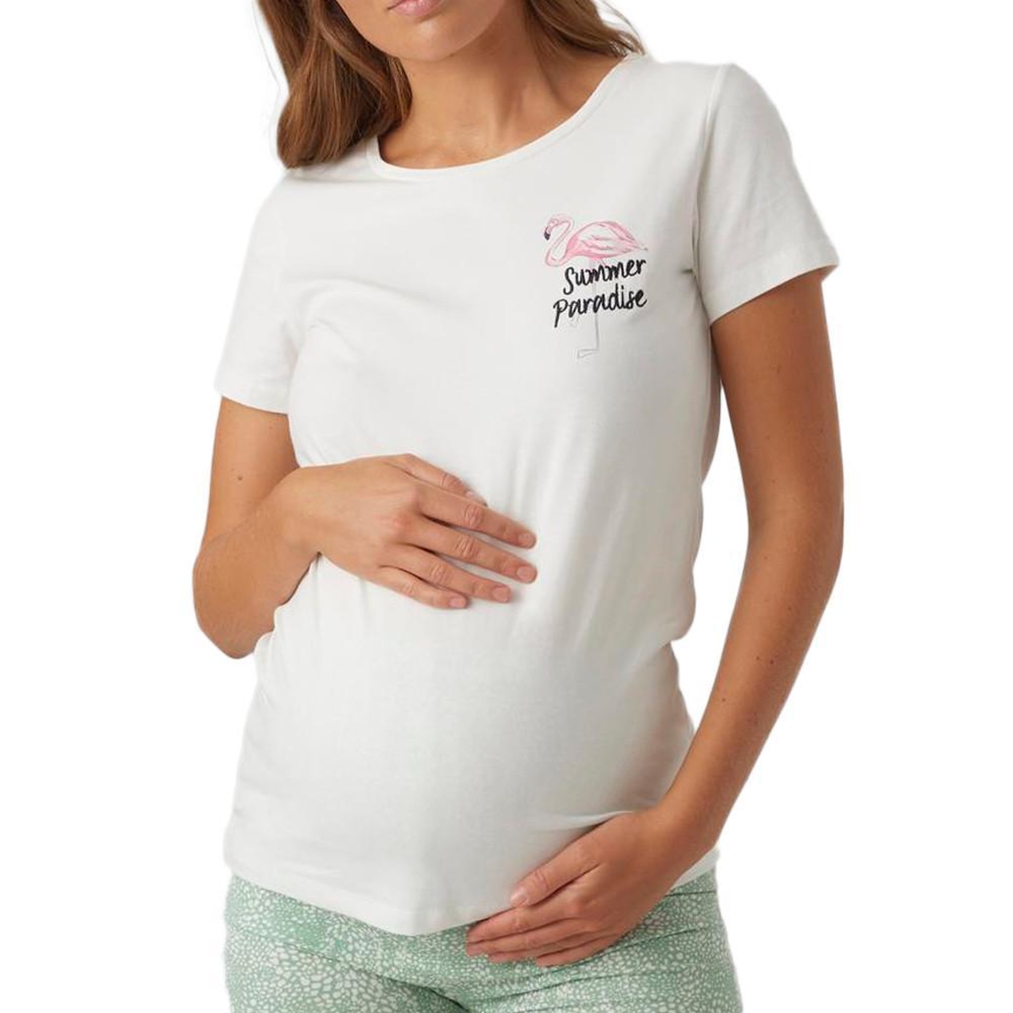 Voir la diapositive 1 : MAMALICIOUS T-shirt Blanc Femme Mamalicious Feliz
