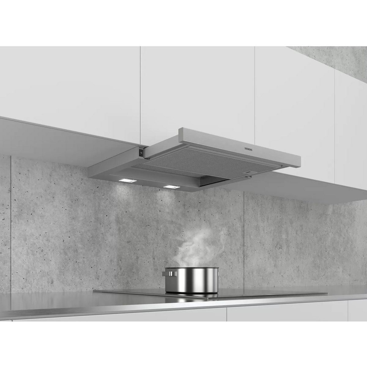 Siemens Hotte télescopique 60cm 389m³/h argent métallisé - li64mb521