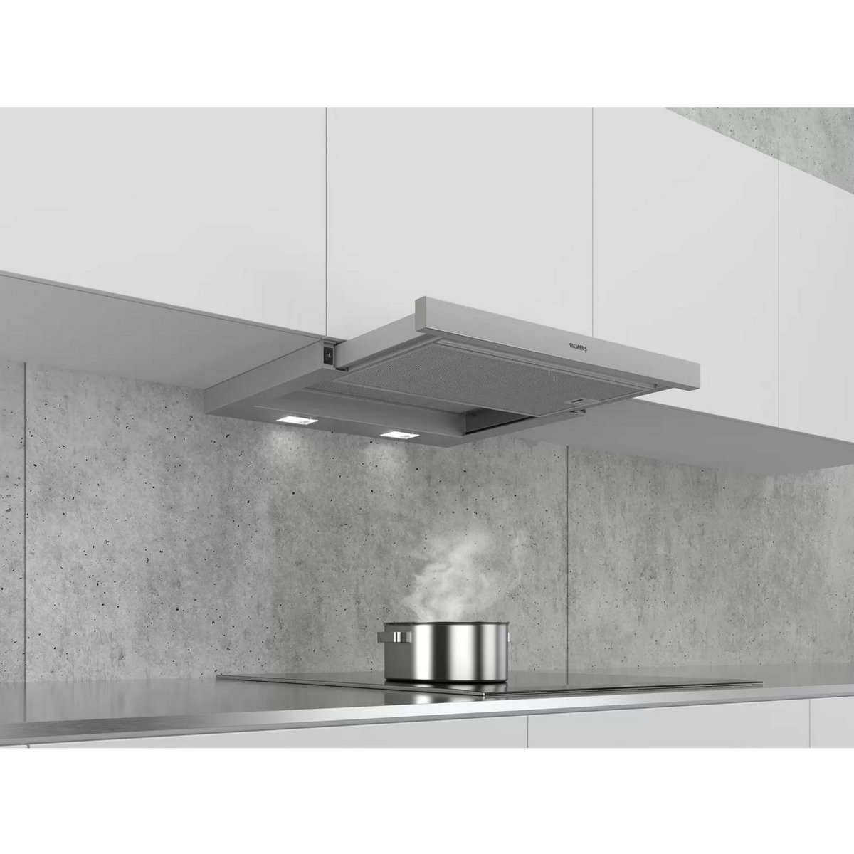 Siemens Hotte télescopique 60cm 389m³/h argent métallisé - li64mb521