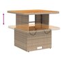 Voir la diapositive 4 : VIDAXL Table de jardin beige 80x80x71 cm résine tressée et bois acacia