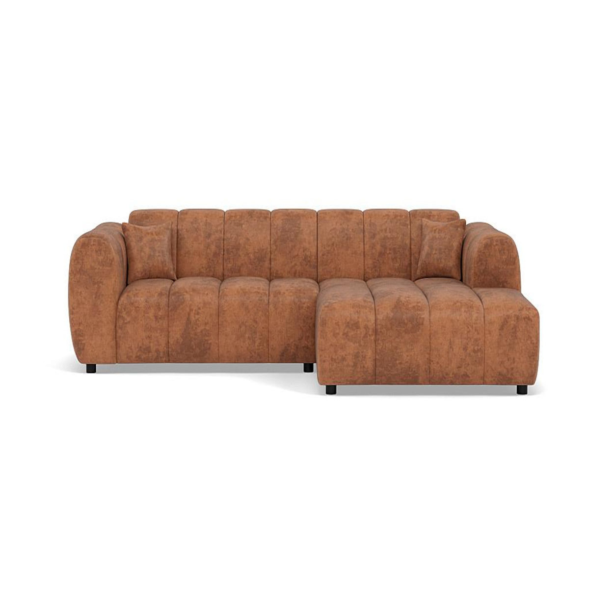 LISA DESIGN Curtis - canapé d'angle droit 4 places en simili