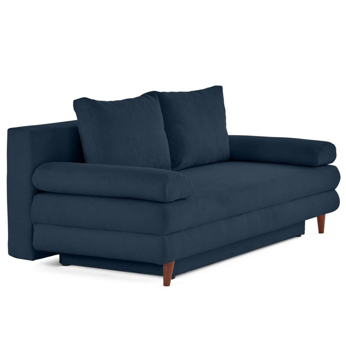 BEST MOBILIER Wonder - canapé 3 places convertible avec coffre en velours côtelé