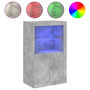 Voir la diapositive 2 : VIDAXL Armoire laterale avec lumieres LED gris beton bois d'ingenierie