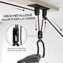 Voir la diapositive 5 : HOMCOM Élévateur de vélo support vélo plafond fixation murale ascenseur vélo avec poulie mécanisme de verrouillage capacité de chargement 20 kg acier noir