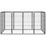 Voir la diapositive 2 : VIDAXL Parc pour chien 12panneaux Noir 50x100cm Acier enduit de poudre
