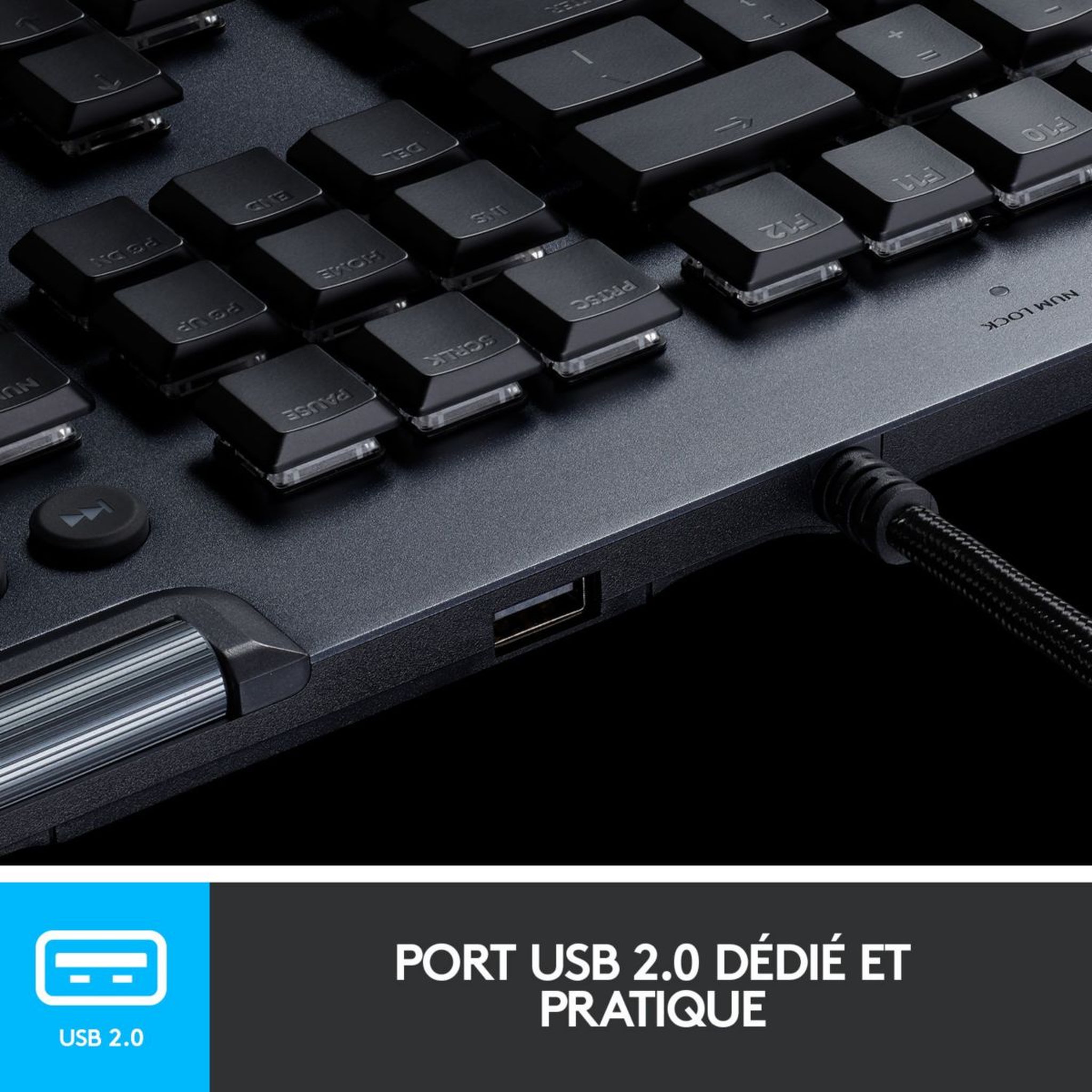 Voir la diapositive 4 : Logitech Clavier gamer G815 Lightsync Clicky Carbon
