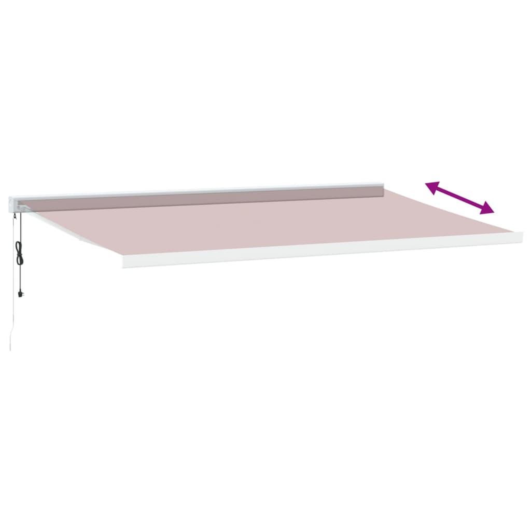 Voir la diapositive 5 : VIDAXL Auvent retractable automatique bordeaux 500x300 cm
