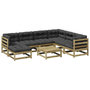 Voir la diapositive 2 : VIDAXL Salon de jardin 8 pcs avec coussins bois de pin impregne