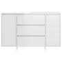 Voir la diapositive 5 : VIDAXL Buffet et 3 tiroirs Blanc brillant 120x41x75 cm Bois ingenierie