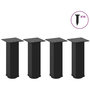 Voir la diapositive 1 : VIDAXL Pieds de table basse 4 pcs noir 42-44 cm acier