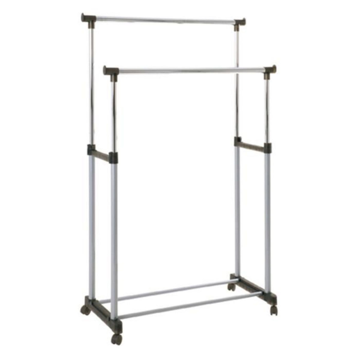 Paris Prix Portant à Vêtements Design  2 Tringles  170cm Gris