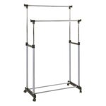 Paris Prix Portant à Vêtements Design  2 Tringles  170cm Gris