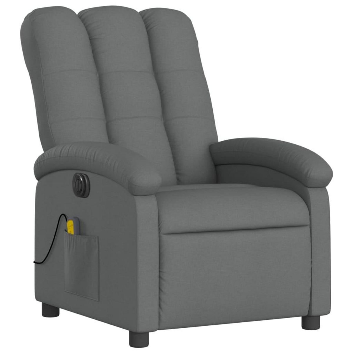 VIDAXL Fauteuil inclinable de massage electrique gris fonce tissu