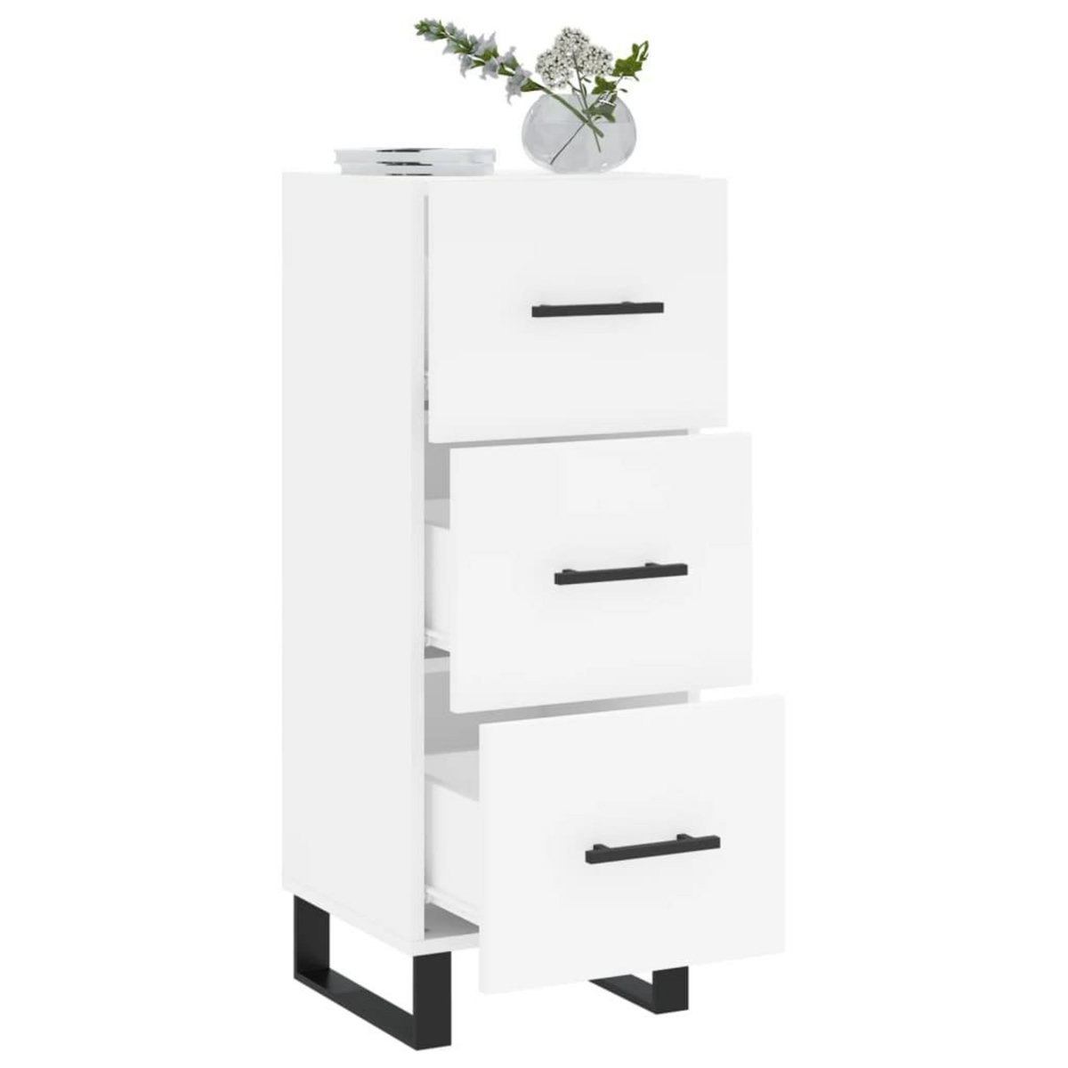 VIDAXL Buffet blanc 34,5x34x90 cm bois d'ingenierie
