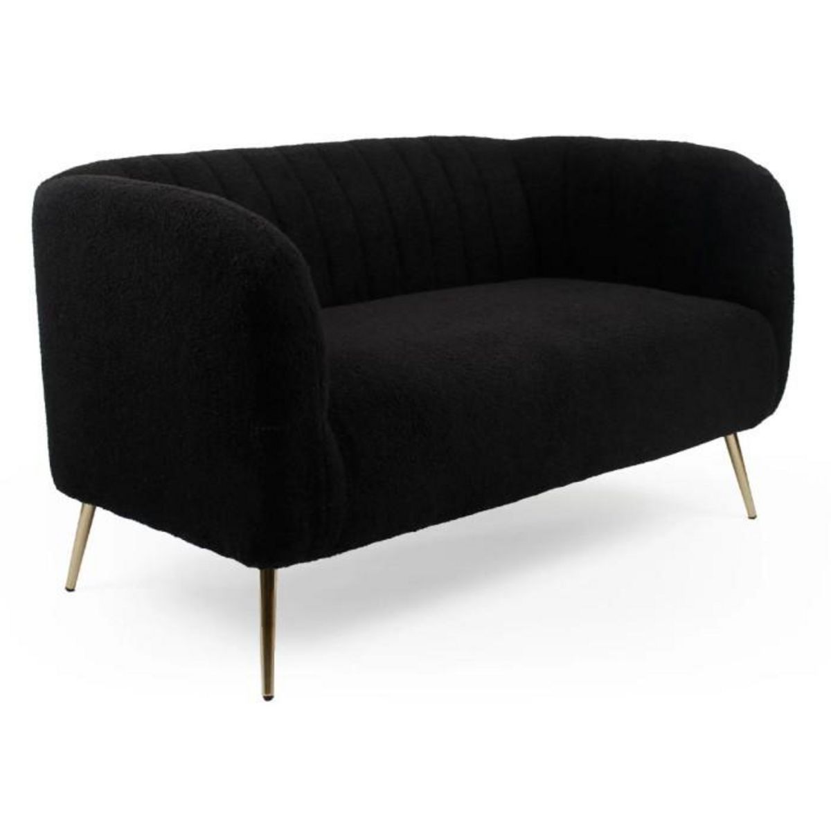 Paris Prix Canapé 2 Places Bouclette  Reuben  128cm Noir