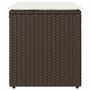 Voir la diapositive 4 : VIDAXL Tabourets jardin avec coussins lot de 2 marron resine tressee