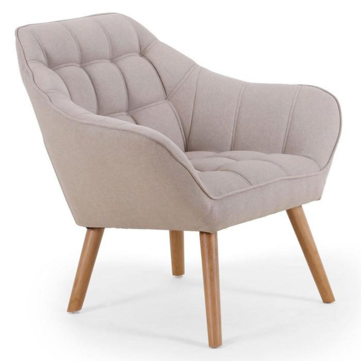 Paris Prix Fauteuil Scandinave Matelassé  Taon  83cm Beige