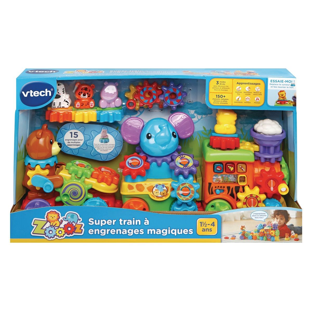 VTECH Super train à engrenages magiques Zooz