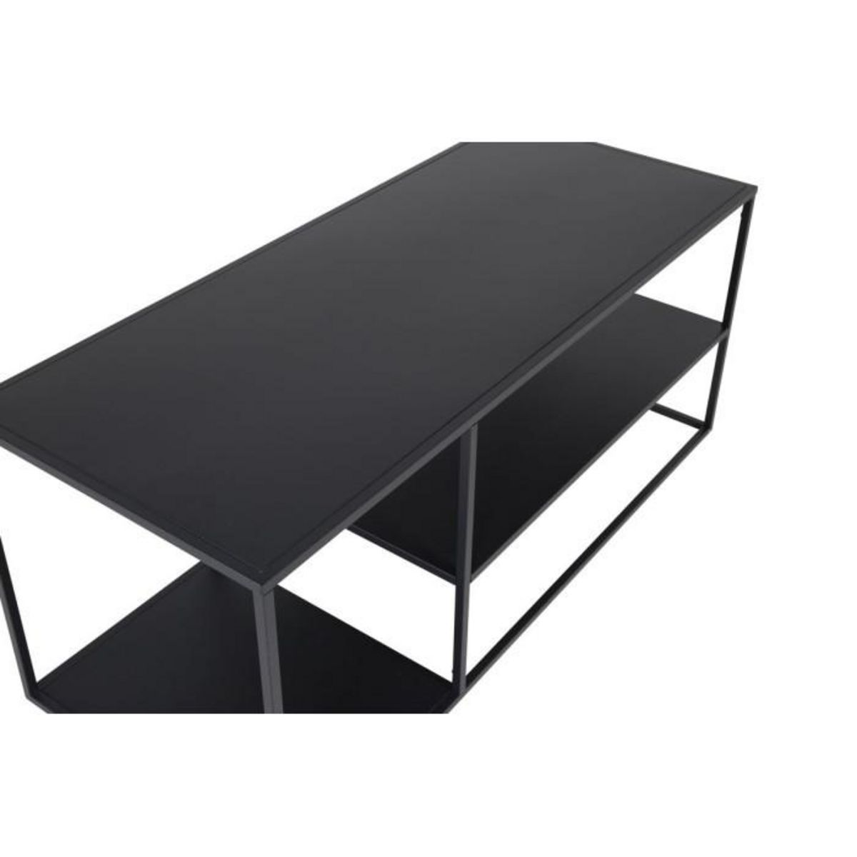 Paris Prix Table Basse Avec Étagères  Staal  120cm Noir
