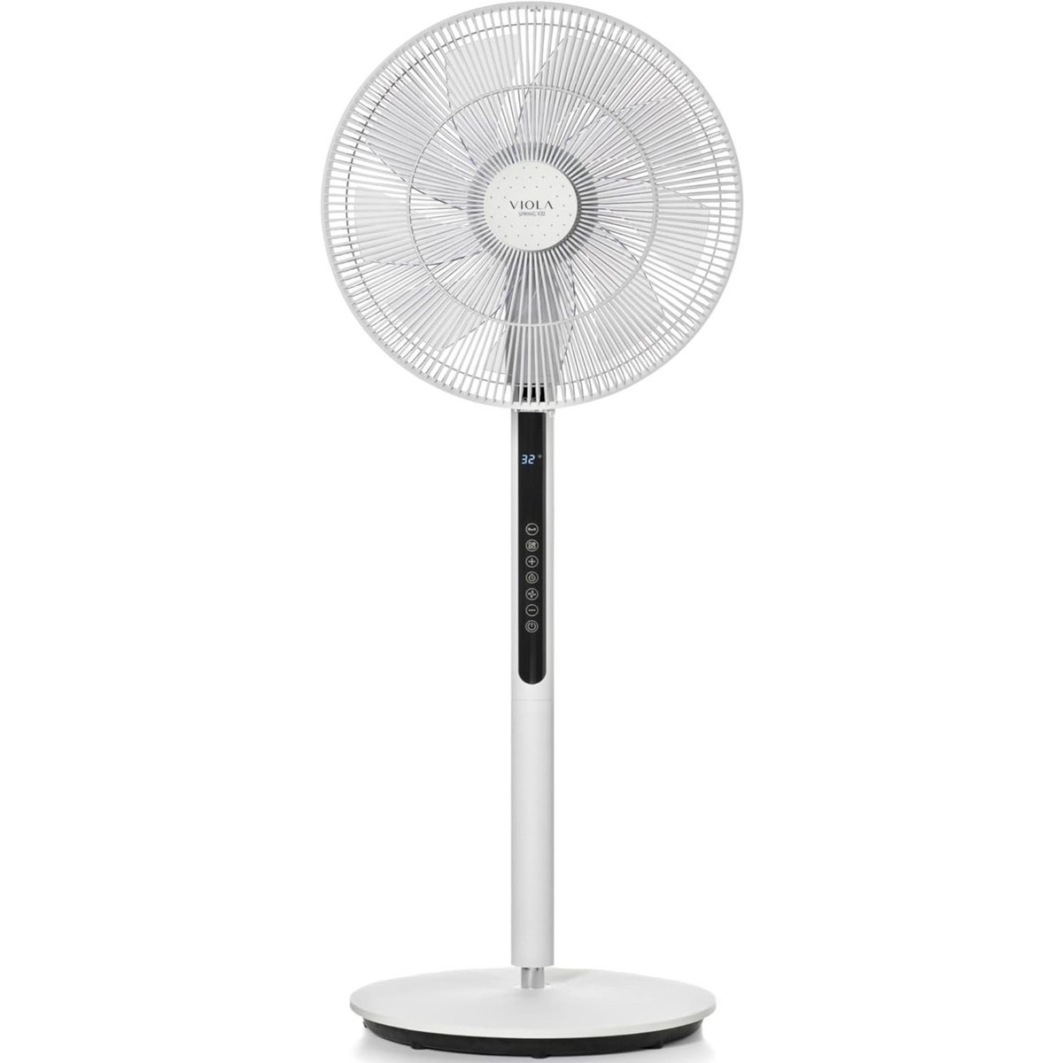 VIOLA Spring X32 Ventilateur sur Pied Silencieux avec Télécommande, Moteur Brushless Économie, Puissant Flux d'air, 32 Vitesses, Oscillant 320°, Hauteur réglable, Incliner vers le haut 90°, Minuterie
