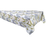 HABITABLE Nappe en toile cirée rectangulaire Sais - 140 x 250 cm - Gris