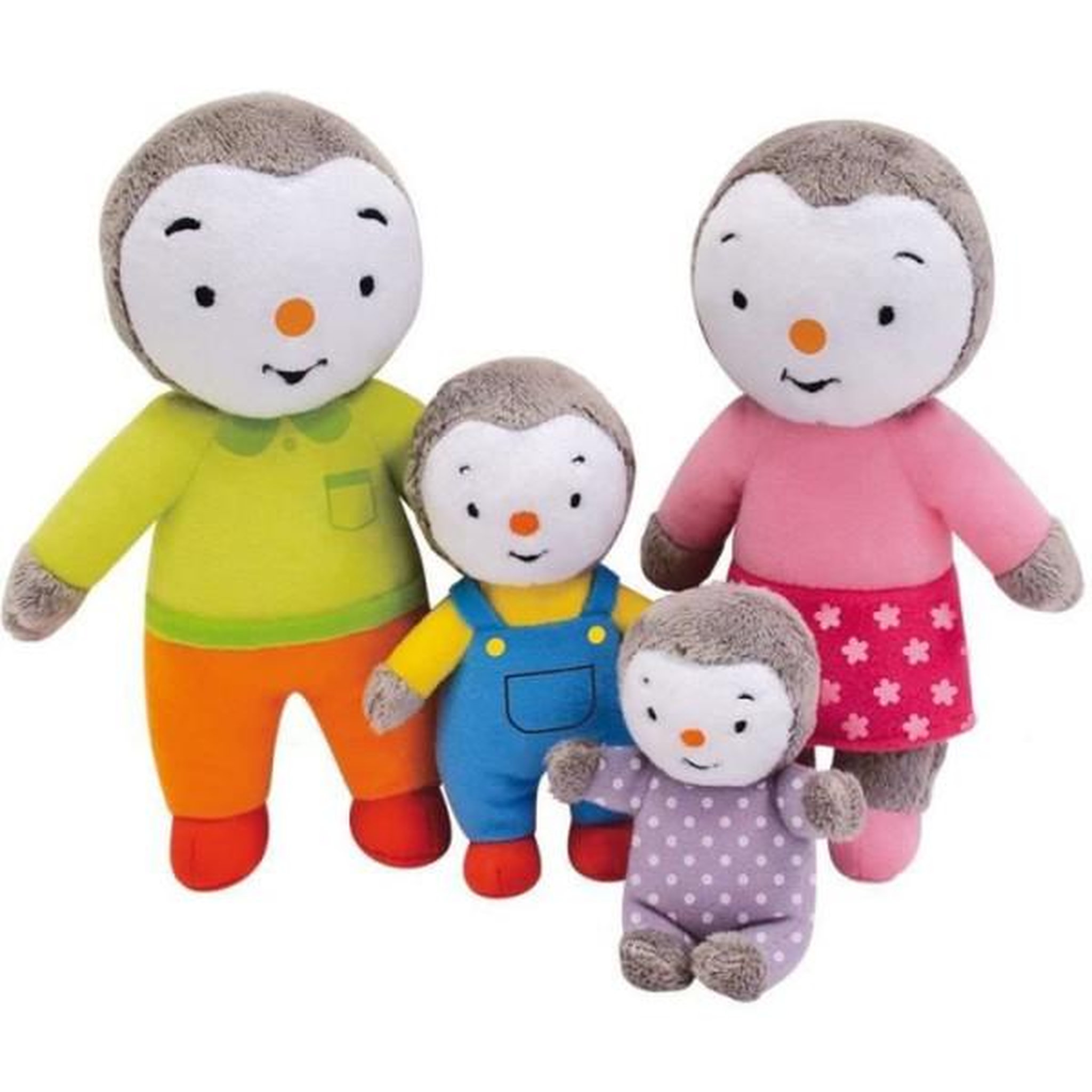 Voir la diapositive 2 : JEMINI Coffret famille 4 Peluches - T'Choupi - JEMINI - +/- 19 cm