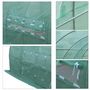 Voir la diapositive 5 : OUTSUNNY Serre de jardin tunnel 12 m² 4L x 3l x 2H m acier galvanisé renforcé diamètre 2,5 cm + PE haute densité fenêtres porte vert