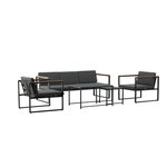 Paris Prix Salon de Jardin 5 Places  Dakar  188cm Gris