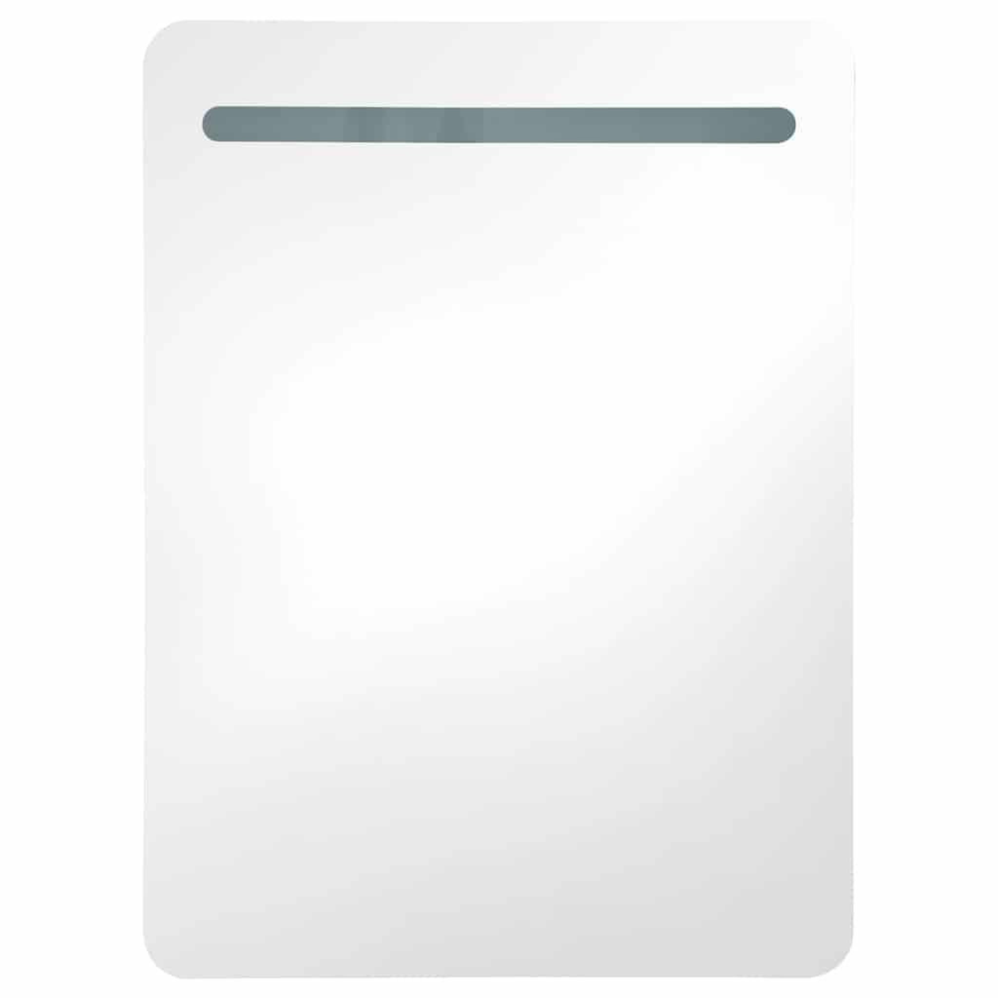 Voir la diapositive 4 : VIDAXL Armoire de salle de bain a miroir LED gris brillant 60x11x80 cm